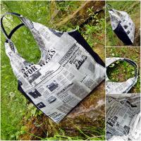 Daily News újság mintás Women Tote Bag