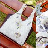 Párizsi levendulák mintás bordó Women Tote Bag