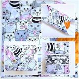 Újraszalvéta Pink cats wrap bag