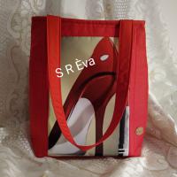 Piros cipő & rúzs női táska