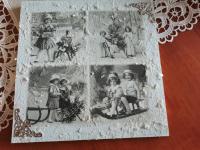 Vintage stílusú, téli hangulatú,dekorációs falikép
