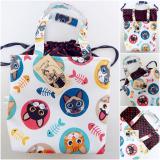 Kids uzsonnás táska cica portrék