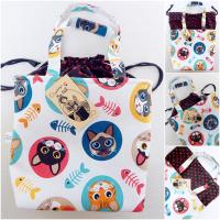 Kids uzsonnás táska cica portrék