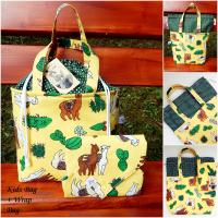 Kids uzsonnás táska szett alpakák a szaharában