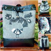 Magyar népmesék - Kolibri No2. variálható kézműves hátizsák/oldaltáska