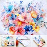 Újraszalvéta virágos szív mintás prémium, vízhatlan csomagoló