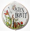  Kutyás Isten hozott - Üvegkép
