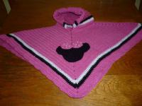 Minnie horgolt kapucnis poncho