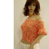 TINA/mandarin - nyári pulóver - kézzel kötött trendi chunky 