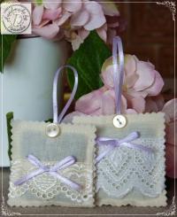  Vintage, gombos levendula illatzsákok