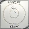 Édesvizi igazgyöngy-swarovski nyaklánc-karkötő szett, 925-ös ezüst kapoccsal SSZE-IG02-2 7x3 