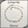 Édesvizi igazgyöngy-swarovski nyaklánc-karkötő szett, 925-ös ezüst kapoccsal SSZE-IG02-2 7x3 