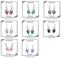 Ékszerek-fülbevalók: Swarovski csepp fülbevaló, 925-ös sterling ezüst kapoccsal SSZE-SW6565-F