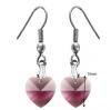 Ékszerek-fülbevalók: Swarovski kristály fülbevaló -10mm-es szív több színben