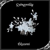 Ékszerek-hajdíszek, hajcsatok: Esküvői, menyasszonyi, alkalmi hajdísz, SH 08e