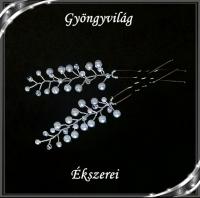 Ékszerek-hajdíszek, hajcsatok:Esküvői, menyasszonyi, alkalmi hajdísz, SH 12eb 2db/szett