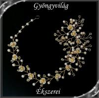 Ékszerek-hajdíszek, hajcsatok: Esküvői, menyasszonyi, alkalmi hajdísz S-H-FÜ06a