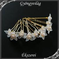 Ékszerek-hajdíszek, hajcsatok: Esküvői, menyasszonyi, alkalmi hajdísz S-H-TŰ17-1a 10db/csomag