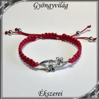 Ékszerek-karkötők: Makramé karkötő SK-M 03 bordó