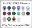 Ékszerek-medálok: Swarovski kristály medál -10mm-es szív több színben
