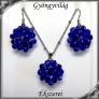 Ékszerek-szettek: kristály ékszer szett SSZNA-KGY01-09 dark blue 