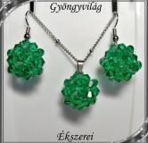 Ékszerek-szettek: kristály ékszer szett SSZNA-KGY01-10 malechit green