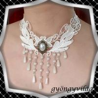 Esküvői, menyasszonyi, alkalmi choker nyakpánt, ES-L05e