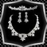 Esküvői, menyasszonyi, alkalmi ékszer szett+tiara ES-SZT14-1 