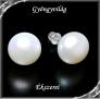 Fülbevalók: igazgyöngy , 925-ös sterling ezüst SFE-IGY02-11 