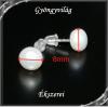 Fülbevalók: igazgyöngy , 925-ös sterling ezüst SFE-IGY02-8