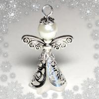 Gyöngyből készített karácsonyi angyalka S-KA01 2db/csomagomag