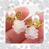 Gyöngyből készített karácsonyi angyalka S-KA02 3db/csomagomag