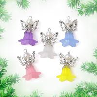 Gyöngyből készített karácsonyi angyalka S-KA08e 3db/csomag