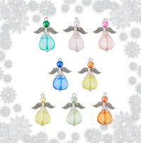 Gyöngyből készített karácsonyi angyalka S-KA10 3db/csomag