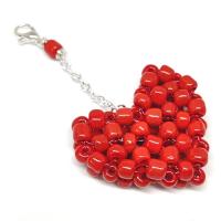 Kulcstartó-fityegő: szív több szinben SKT 04-1